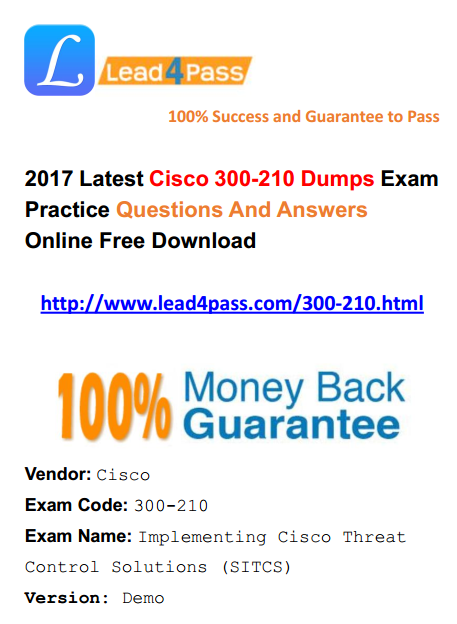 [100% Pass Rate] Update Latest Cisco 300-210 Dumps PDF Materials And VCE Youtube Free Demo