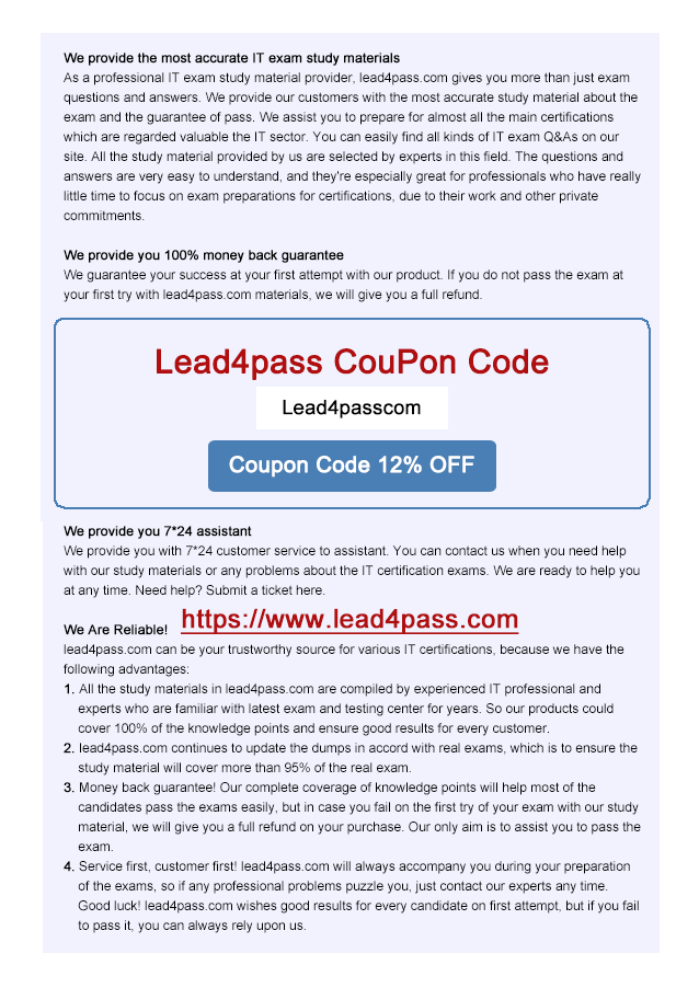 lead4pass 400-151 coupon